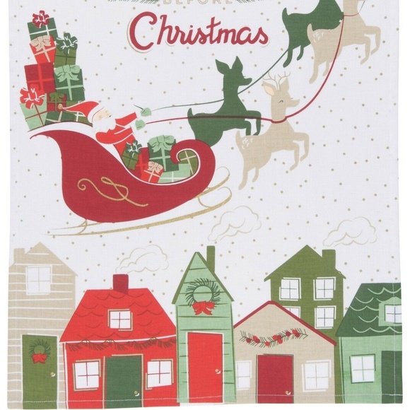 NOW DESIGNS Tea Towels S/2 Night Before Christmas - Picture 2 of 2